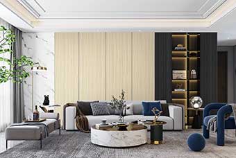 泸州轻奢风格-客厅