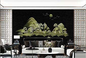 泸州森佰汇航空纤维墙咔（湖光山色）